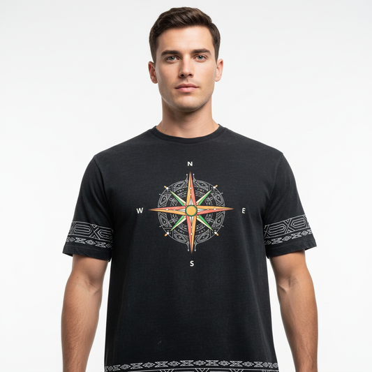 Compass Navigator Optic Wash Over Sized T-Shirt