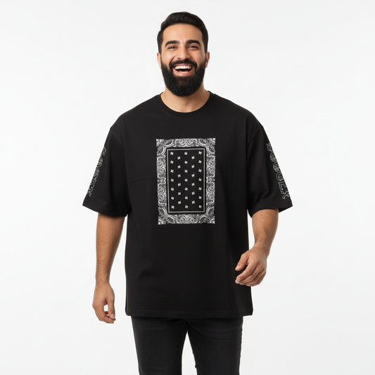 Classic Bandana Patch Oversized T-Shirt