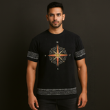 Compass Navigator  Optic Wash Over  Sized   T-Shirt