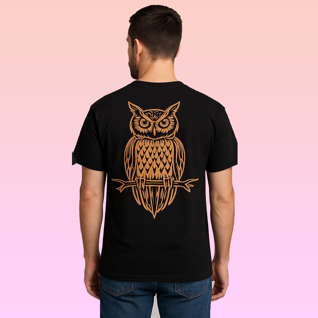 SOOTEX “Legacy Owl” Graphic  Oversized Puff T-Shirt