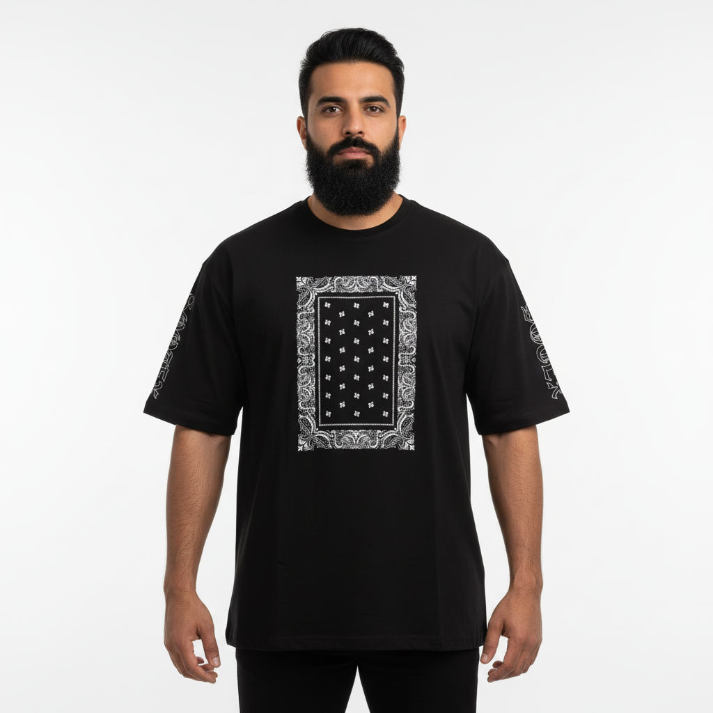 Classic Bandana Patch Oversized T-Shirt