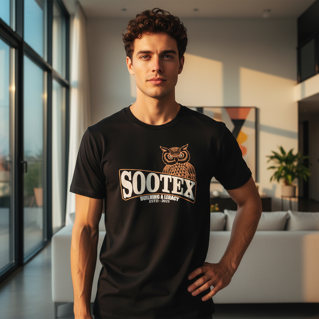 SOOTEX “Legacy Owl” Graphic  Oversized Puff T-Shirt