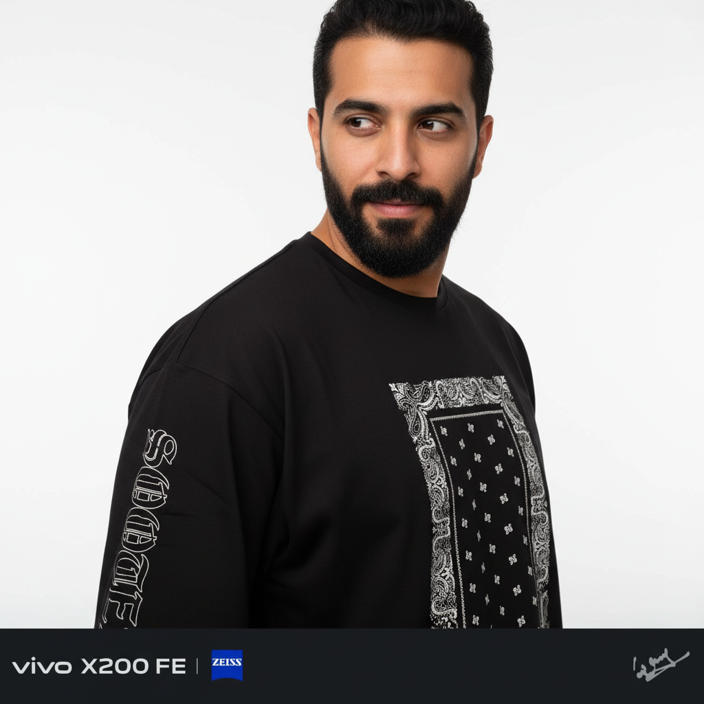 Classic Bandana Patch Oversized T-Shirt